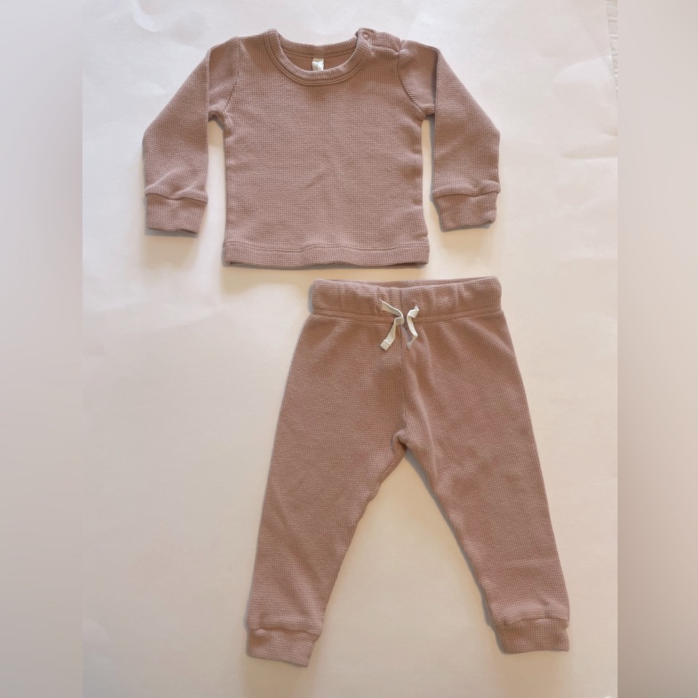 Quincy Mae Waffle Top + Pant Set